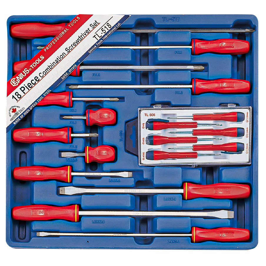 MT-508L Genius Tools 8PC Micro-Tech Screwdriver Set 