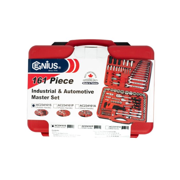 Genius Tools Master Socket and Ratchet Set 161 Piece Metric and