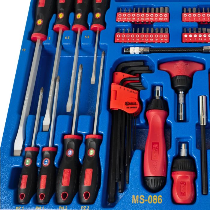 Genius Tools Screwdriver and Bit Set 86 Piece Precision Assorted