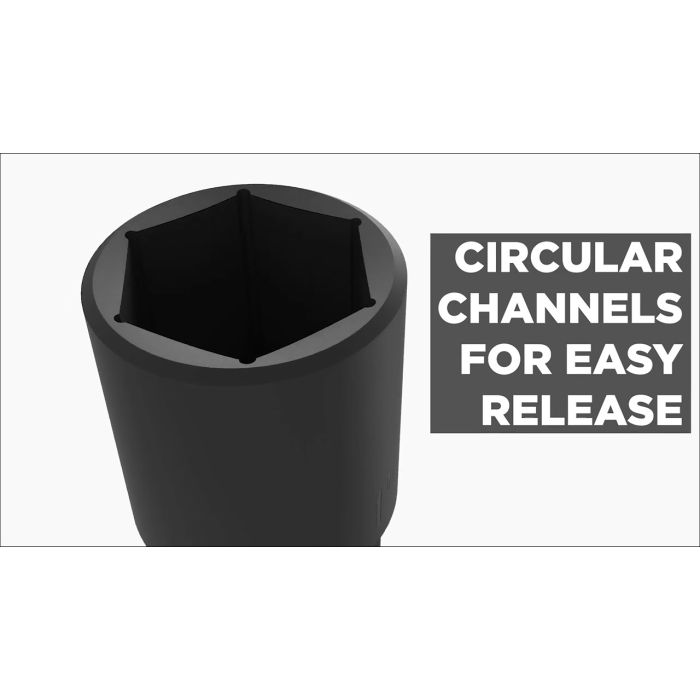 Genius Tools Impact Socket 32mm Spline, #5 Drive, Chrome