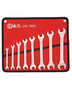 8-Piece Metric Open End Wrench Set - Genius Tools