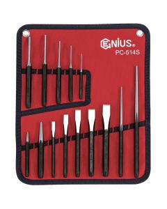 14-Piece SAE Punch & Chisel Set - Genius Tools PC-514S