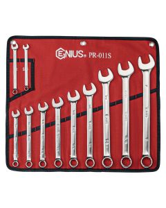 11-Piece SAE Wrench Set - Mirror Finish | Genius Tools