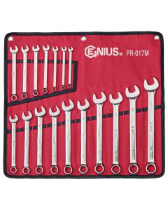 17-Piece Metric Wrench Set - Mirror Finish Quality