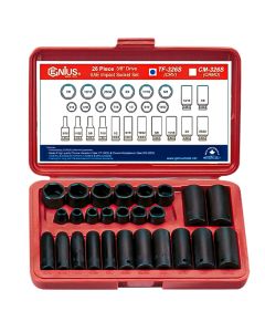 Genius Tools 26-Piece SAE Impact Socket Set - TF-326S