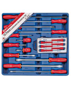 18-Piece Screwdriver Set - Slotted & Phillips Tools