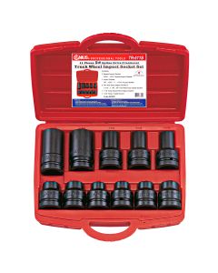 11-Piece SAE Truck Wheel Impact Socket Set - CR-Mo