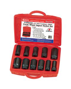 Heavy-Duty 11-Piece Truck Wheel Impact Socket Set