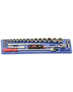 22-Piece Metric Socket Set - Genius Tools TS-4222