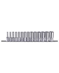 14-Piece SAE Deep Socket Set - 12-Point Precision Tools