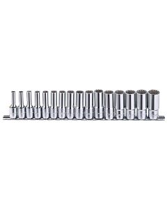 16-Piece Metric Deep Socket Set - 12-Point Precision