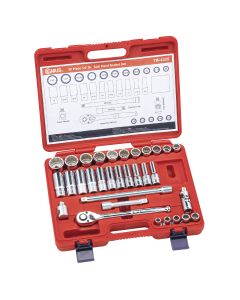 32-Piece SAE Hand Socket Set - Genius Tools 12-Point