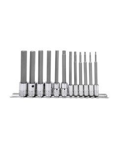 Genius Tools Metric Hex Bit Socket Set - 12 Piece