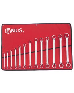 13-Piece Metric Offset Ring Wrench Set - Mirror Finish