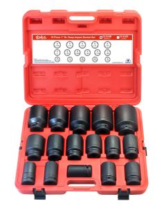 16Pc Metric Deep Impact Socket Set 24-70mm - DI-816M