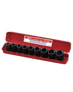9-Piece SAE Impact Socket Set - Durable CR-Mo Construction