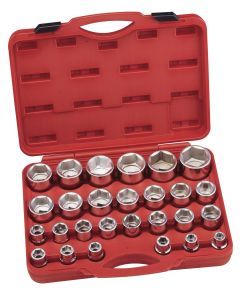 27-Piece SAE Hand Socket Set - Durable CR-Mo Steel