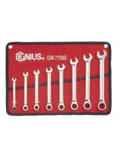 8-Piece SAE Ratcheting Wrench Set - Genius Tools GW-7708S