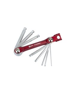 Compact SAE Folding Hex Key Wrench Set - 8 Piece
