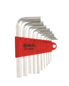 Genius Tools 10-Piece Metric Hex Wrench Set - S2 Steel
