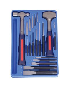 19-Piece Punch, Chisel & Hammer Set - Genius Tools