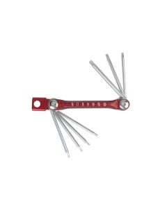 Compact 7-Piece Folding Star Key Wrench Set