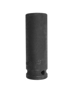 Genius Tools Deep Impact Socket 19mm 1/2 Inch Drive Thin Type Chrome Molybdenum - 447819T