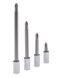 Genius Tools 1/4" Dr. PH.0 Philips Bit Socket 45mmL - 208+1100