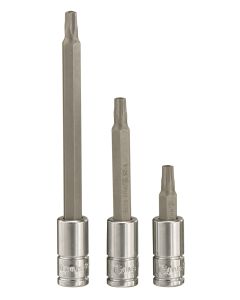 Genius Tools 1/4" Dr. T-8 Pentacle Bit Socket 45mmL - 208+5008