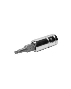 Genius Tools 1/4" Dr. 1/8" Wobble Hex Bit Socket 45mmL
