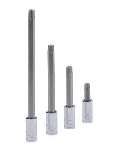 Genius Tools 1/4" Dr. T-6 Star Bit Socket 70mmL - 208+6306