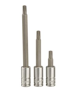 Genius Tools 1/4" Dr. M4 Surface Bit Socket 70mmL - 208+9204