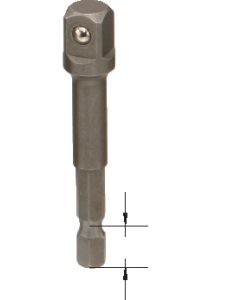 Genius Tools 1/4" Hex Dr. 1/4" Square Dr. Spinner Handle 65mmL for Electric - 27206P