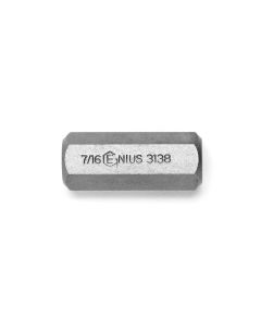 Genius Tools 7/16" Hex Shank, 7/16" Hex Screwdriver Bit, 30mmL - 3138