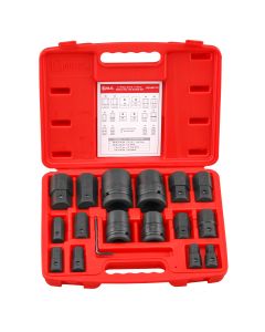 Genius Tools 17 Piece 3/4" & 1" Dr. Metric Hex Bit Socket Set (CR-Mo) - BS-6817H