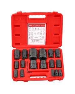 Genius Tools 18 Piece 3/4" & 1" Dr. SAE Hex Bit Socket Set (CR-Mo) - BS-6818H