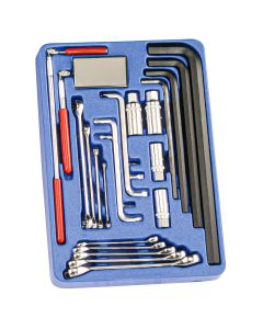 Genius Tools 28 Piece SAE Flare Nut, E-Star & L-Shaped Key Wrench - MS-028S