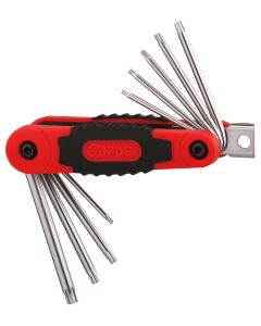 Genius Tools 9pc Tamperproof Star Key Set, HSS, ANSI, SK-009GT