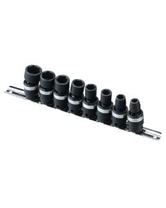 Genius Tools 8 Piece 3/8" Dr. SAE Swivel Impact Socket Set - TG-308S