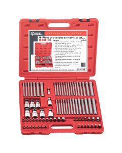 Genius Tools 78 Piece SAE Extra Complete Screwdriver Bit Set - TX-23478S 