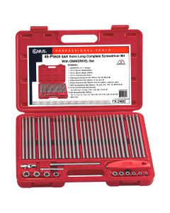 Genius Tools 46 Piece SAE Long Screwdriver Bit With OMNIDRIVE® Set - TX-246S 