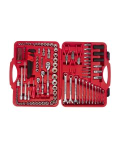 MasterPro 161Pc Metric & SAE Tool Set, 1/4, 3/8, 1/2" Dr, 36T Handle - AC234161R