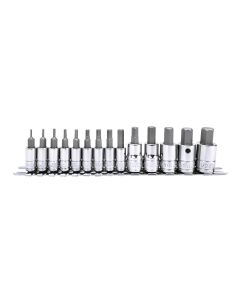 Genius Tools 14 Piece 1/4" & 3/8" Dr. SAE Hex Bit Socket Set - BS-2314H