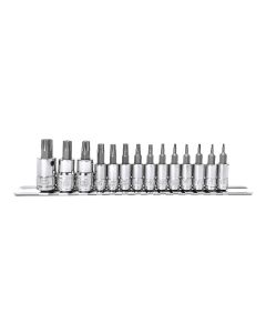 Genius Tools 14 Piece 1/4" & 3/8" Dr. Star Bit Socket Set - BS-2314T