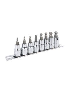 Genius Tools 8 Piece 3/8" Dr. Metric Wobble Hex Bit Socket Set - BS-308WH