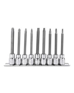 Genius Tools 9 Piece 3/8" Dr. Slotted & Phillips Bit Socket - BS-309L