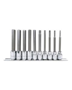 Genius Tools 10 Piece 3/8" Dr. Metric Hex Bit Socket Set - BS-310HML