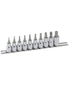 Genius Tools 10 Piece 3/8" Dr. Star Bit Socket Set - BS-310T