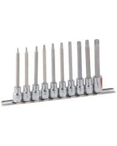 Genius Tools 10 Piece 3/8" Dr. Tamperproof Star Bit Socket Set - BS-310TAL