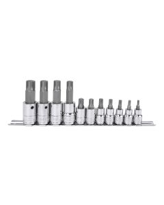 Genius Tools 11 Piece 3/8" & 1/2" Dr. Ribe Bit Socket Set - BS-3411S